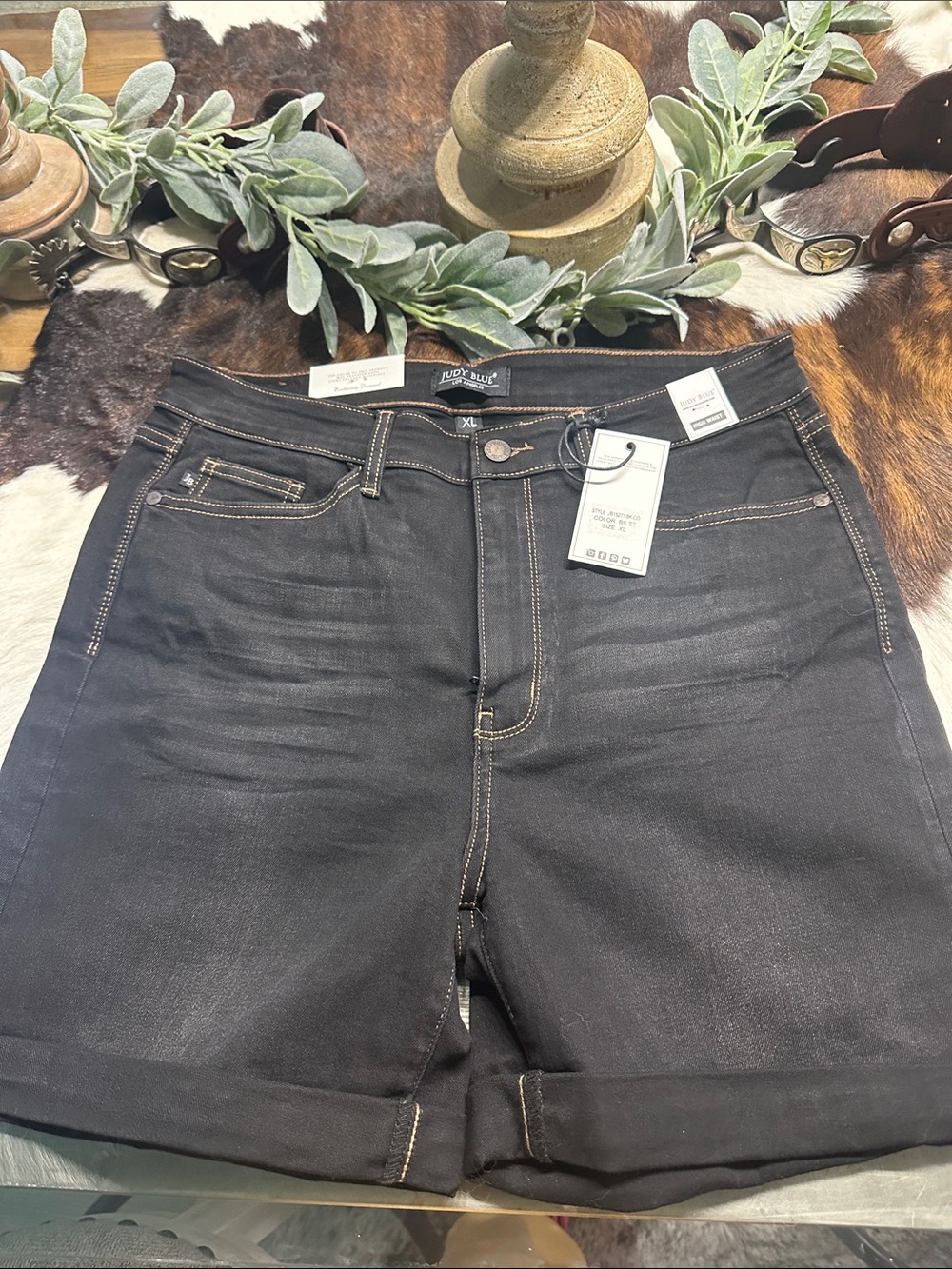NWT Judy Blue Black Jeans Shorts